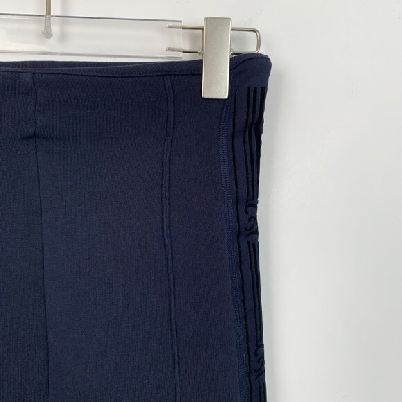 Fendi Dark Blue Side Logo Striped Fitted Casual Trousers Size XS - Picture 6 of 7